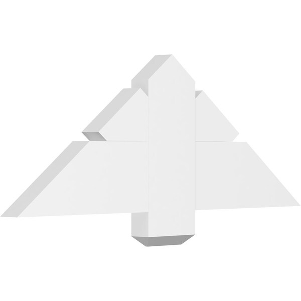 Ekena Millwork Kennewick Architectural Grade PVC Gable Bracket, 36"W x 13 1/2"H x 2"D x 6"F, 9/12 Pitch GBP036X14X0206KEN00 - main